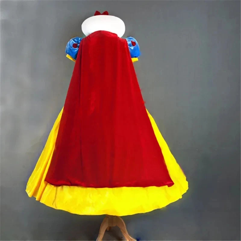 Classic Fairy Tale Snow White Princess Costume Adults Women Halloween Performance Fantasia Princess Cosplay Role Playing Dresses by Geo’s Online Store