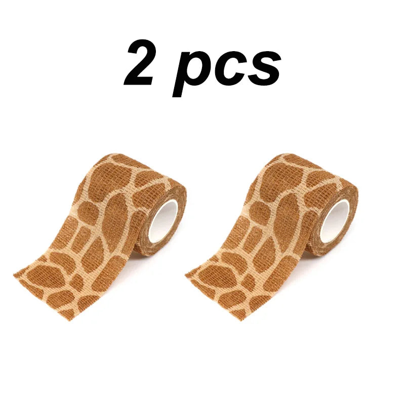 1/2/6 pcs Animal Printed Self Adhesive Tattoo Elastic Bandage 4.5m Sports Wrap Tape for Finger Joint Knee First Aid Kit Pet Tape by Geo’s Online Store