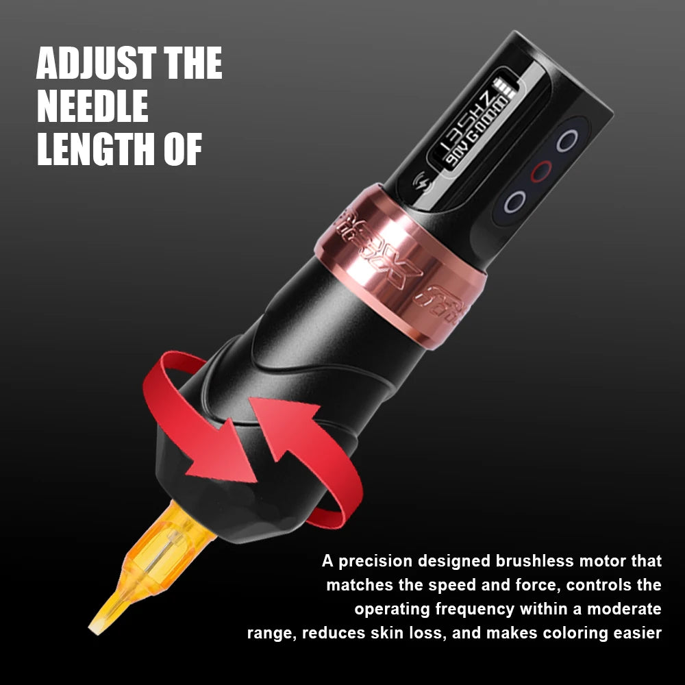YILONG MAX Tattoo Machine Cartridge Pen 2400mAh Batteries Coreless Motor Lithium Battery Pen Machine For Tattoo Artists Body Kit by Geo’s Online Store