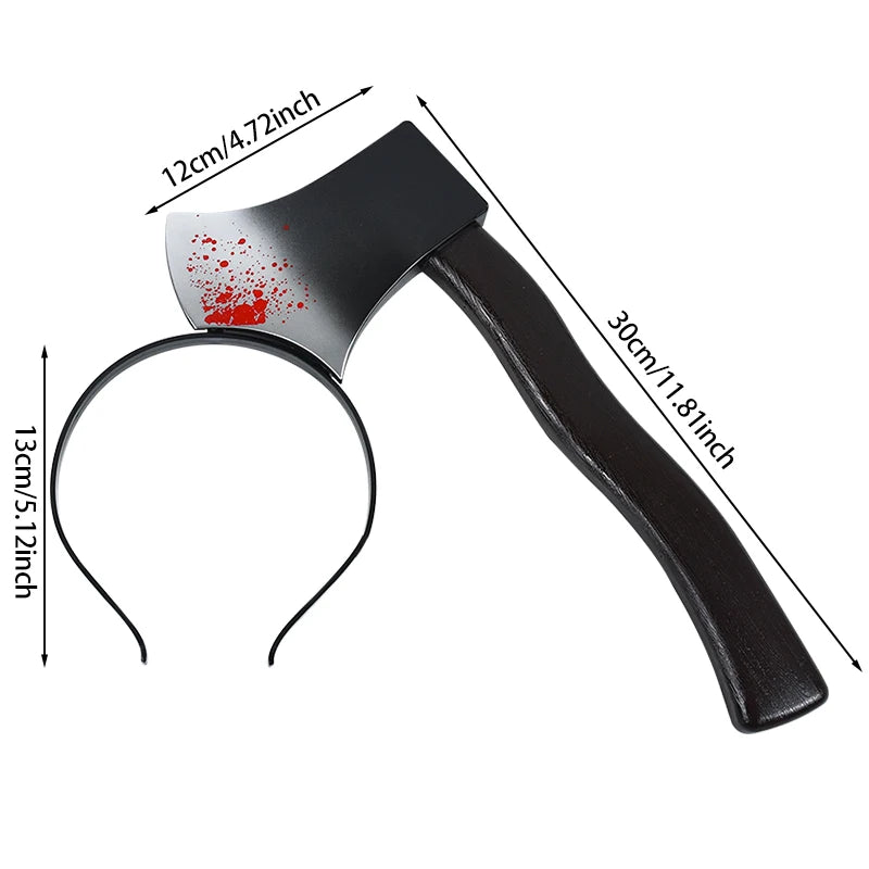 Halloween Horror Props Blood Fake Saws Knife Headband For Halloween Party Masquerade Mischief Props Decoration Supplies by Geo’s Online Store