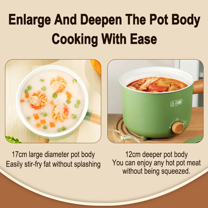 Electric Cooker Kitchen Appliance Double Layer Home for Hot Pot Cooking Soup Heater Multifunction Cooker Mini Non-stick Pan Pots by Geo’s Online Store