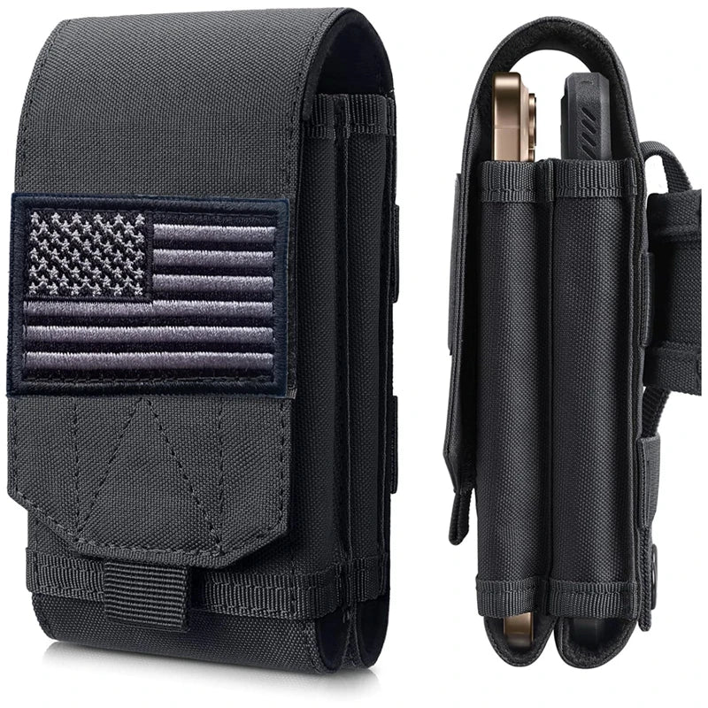 Double Molle Laser Cell Phone Pouch Tactical Belt EDC Pouch Holder Waist Accessories Bag Outdoor Camping Mobile Phone Pack Bag by Geo’s Online Store