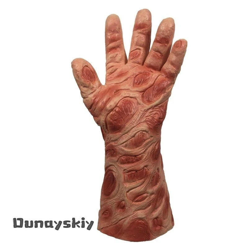 Yumekiri@3Pcs Freddy Krueger Costume Cospaly Costumes Halloween Killer Knitted Dress Hat Gloves Full Set Carnival Disguise by Geo’s Online Store