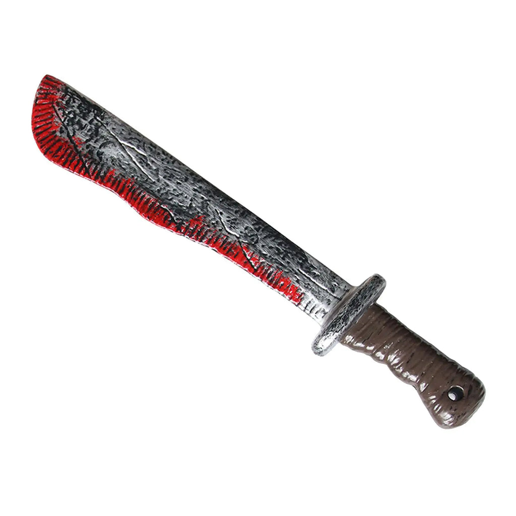 48.5cm/19.09in Plastics Fake Blood Knife Party Supplies Weapon Props Model Halloween Cosplay Funny Gift Collectible Outdoor Toys by Geo’s Online Store