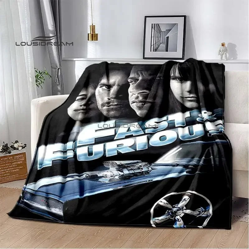 Movie Fast & Furious Flannel Blanket Racing Car Home Decoration Fluffy blanket Bedroom Bed Sofa Travel Camping thermal blanke by Geo’s Online Store