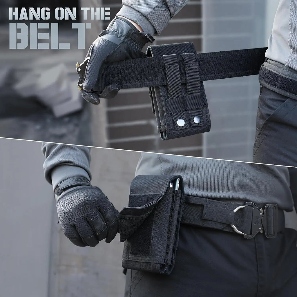 Double Molle Laser Cell Phone Pouch Tactical Belt EDC Pouch Holder Waist Accessories Bag Outdoor Camping Mobile Phone Pack Bag by Geo’s Online Store