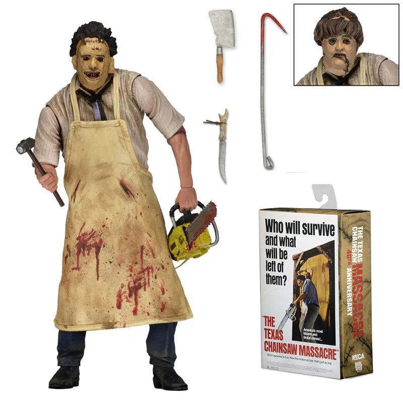 In Stock NECA Leatherface 40th Anniversary Action Figure, Texas Chainsaw Massacre Horror Character Collectible Model Doll by Geo’s Online Store