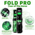 Dragonhawk Fold Pro Year of The Horse Tattoo Machine Pen 7 Strokes Mcore-C4 Motor Low Noise Stable Durable for Pro Tattoo Artist by Geo’s Online Store