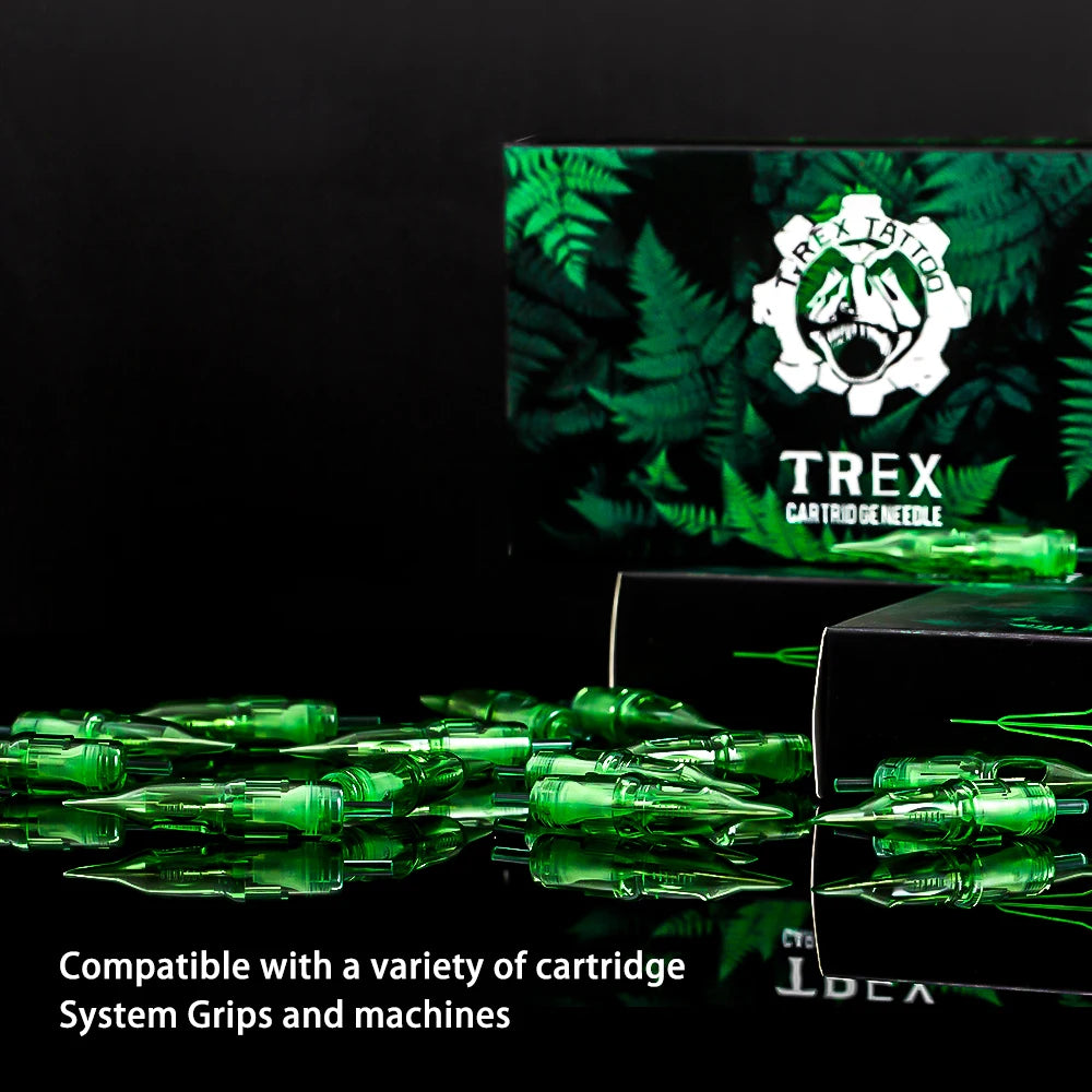 T-REX Tattoo Cartridge Needles 20pcs 14RL 3RL 13RM 5RM Disposable Sterilized Safety Tattoo Needle for Cartridge Machines Grips by Geo’s Online Store