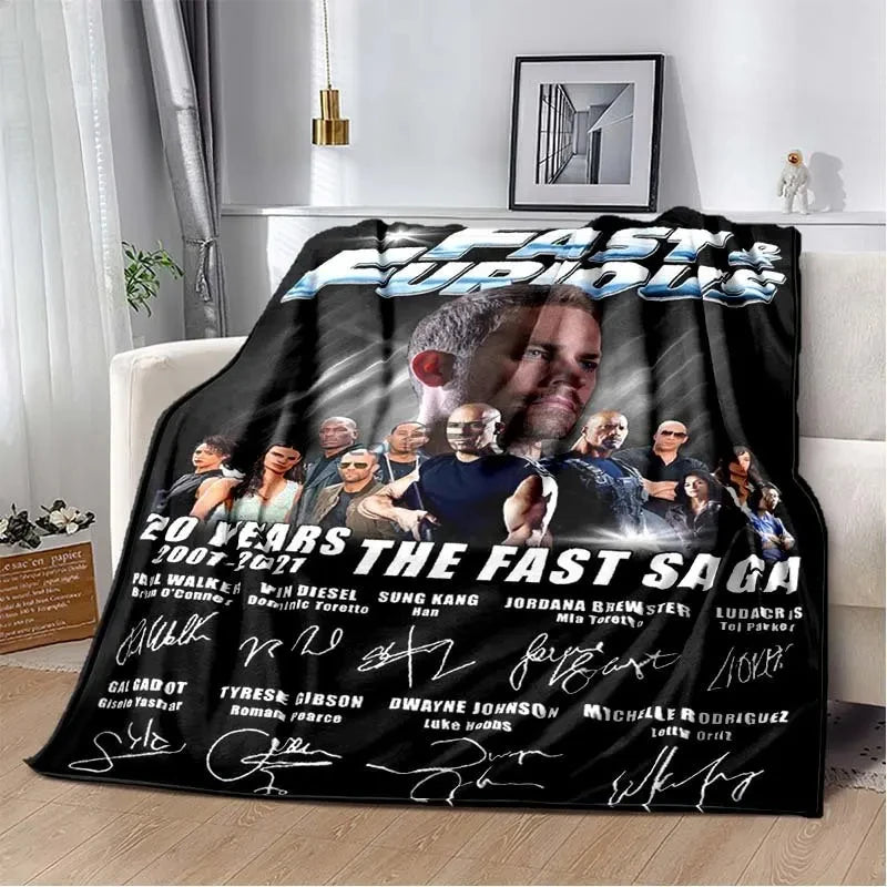 Movie Fast & Furious Flannel Blanket Racing Car Home Decoration Fluffy blanket Bedroom Bed Sofa Travel Camping thermal blanke by Geo’s Online Store