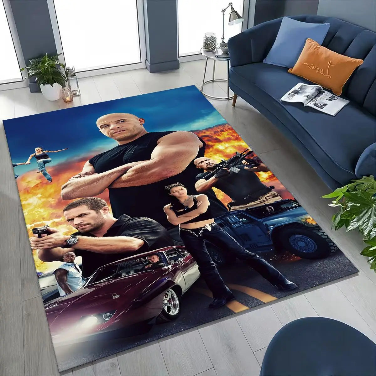 Fashion Fast & Furious X Dominic Art Carpet Rug for Bedroom Living Room Sofa Home Doormat Decor,Large Kid Non-slip Floor Mat by Geo’s Online Store
