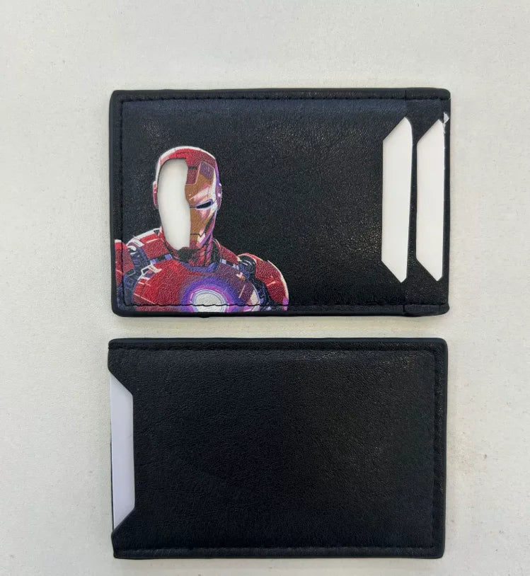 1 Leather Super Anime ID Card Holder Personalized Superhero Mask Card Case Gift by Geo’s Online Store