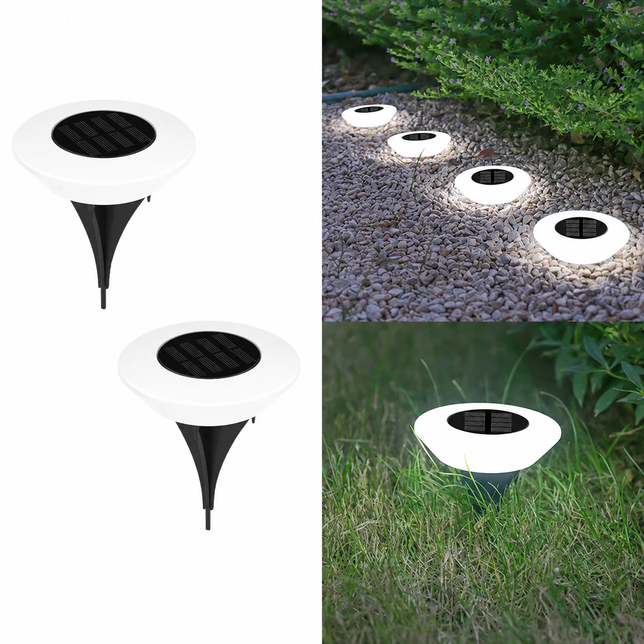 1/2Pack Solar Ground Lights,14LED Waterproof Outdoor Landscape Light, LED Lawn Lamp, for Garden Pathway Yard Deck Camping Decor by Geo’s Online Store