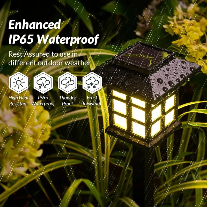 2 Pack Solar Pathway Light Outdoor Solar Lamp Waterproof Landscape Lighting for Garden Yard Patio Walkway Driveway Camping Decor by Geo’s Online Store