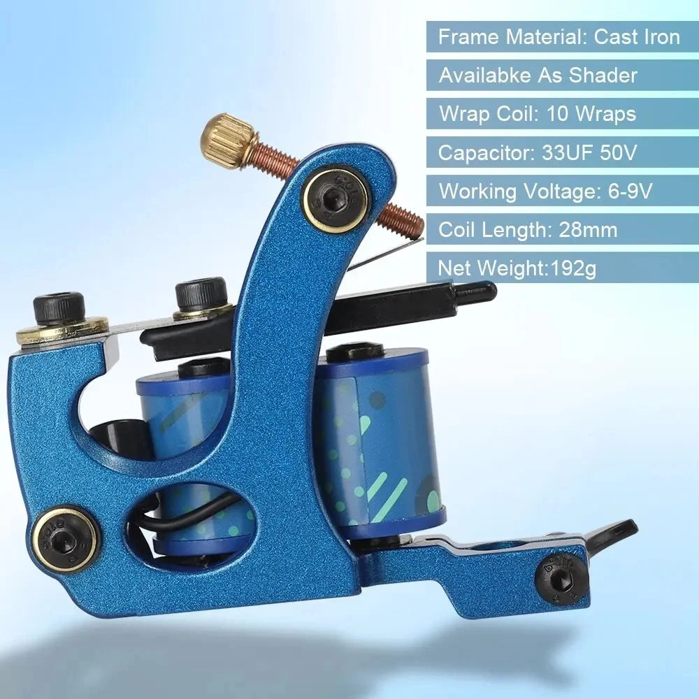 Coils Tattoo Machines Kit Cheap Beginner Tattoo Kit with Power Supply Tattoo Needles Body Arts Supplies for Liner Shader Machine by Geo’s Online Store