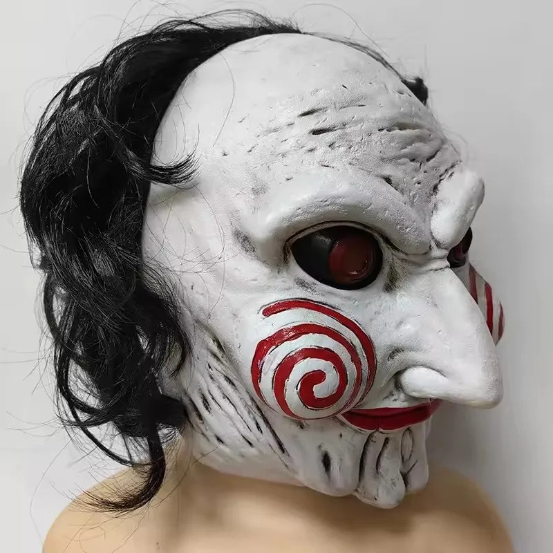 Horror Demon Jigsaw Saw Mask Cosplay Saw X Scary Killers Latex Helmet Party Costume Masks Adult One Size by Geo’s Online Store