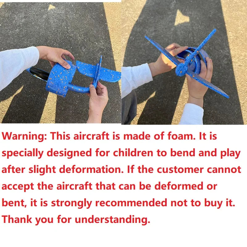 50CM Big Foam Plane Glider Hand Throw Airplane Light Inertial EPP Bubble Planes Outdoor Launch Toys for Boys Gift by Geo’s Online Store
