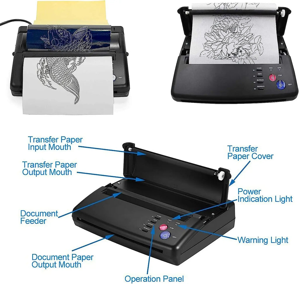 Tattoo Transfer Pape POSEIDON 10/30/50/100Pcs A4 Tattoo Transfer Pape For Permanent Makeup Tattoo Machine Tattoo Supplies Kit by Geo’s Online Store