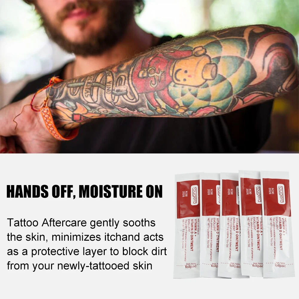 100/50/30/10Pcs Tattoo Aftercare Cream Fougera Vitamin A&D Ointment For Tattoo Body Art Permanent Makeup Tattoo Accessories by Geo’s Online Store