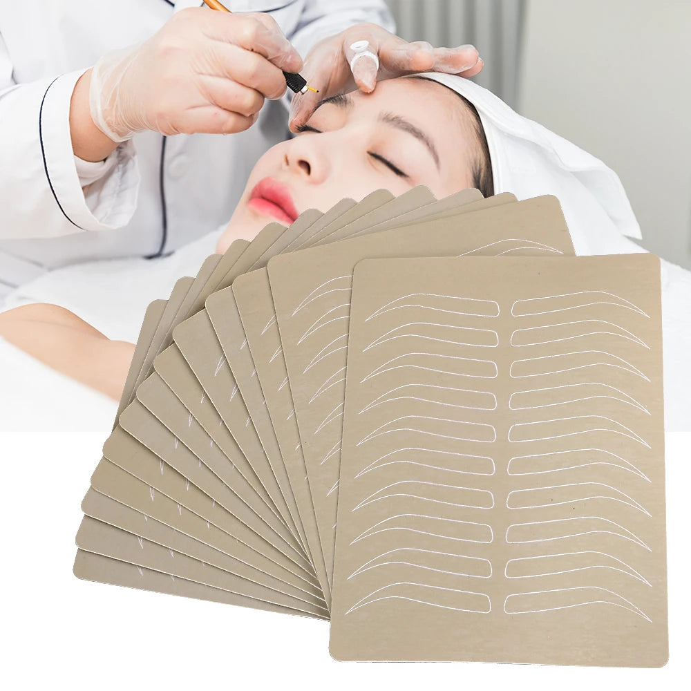 10pcs Microblading Eyebrow Practice Skin Silicone Tattoo Accessories Rubber Novice Make Up Trainning Fake Skin Beginner by Geo’s Online Store