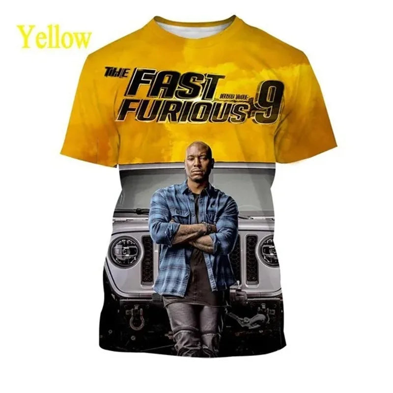 Latest Fast And Furious T-shirt For Men Women 3D Printed Short-sleeved Casual Movie Unisex Tees Shirt Personality Racing Tshirts by Geo’s Online Store