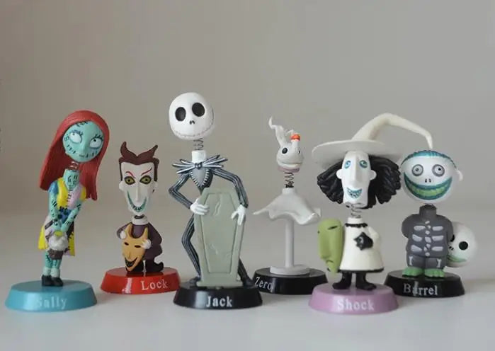 Nightmare Before Christmas Jack Jack Skellington / Freddy Krueger Bobble Head Doll PVC Action Figure Collection Toy by Geo’s Online Store