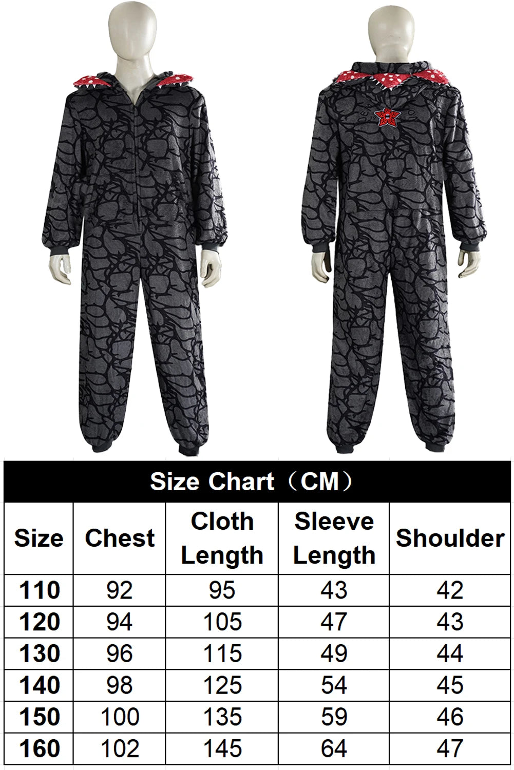 Boys Fantasia S3 S5 Horror Demogorgon Cosplay Jumpsuit TV ST 6 to 14 Years Disfraz Costume Teen Fantasy Halloween Carnival Cloth by Geo’s Online Store
