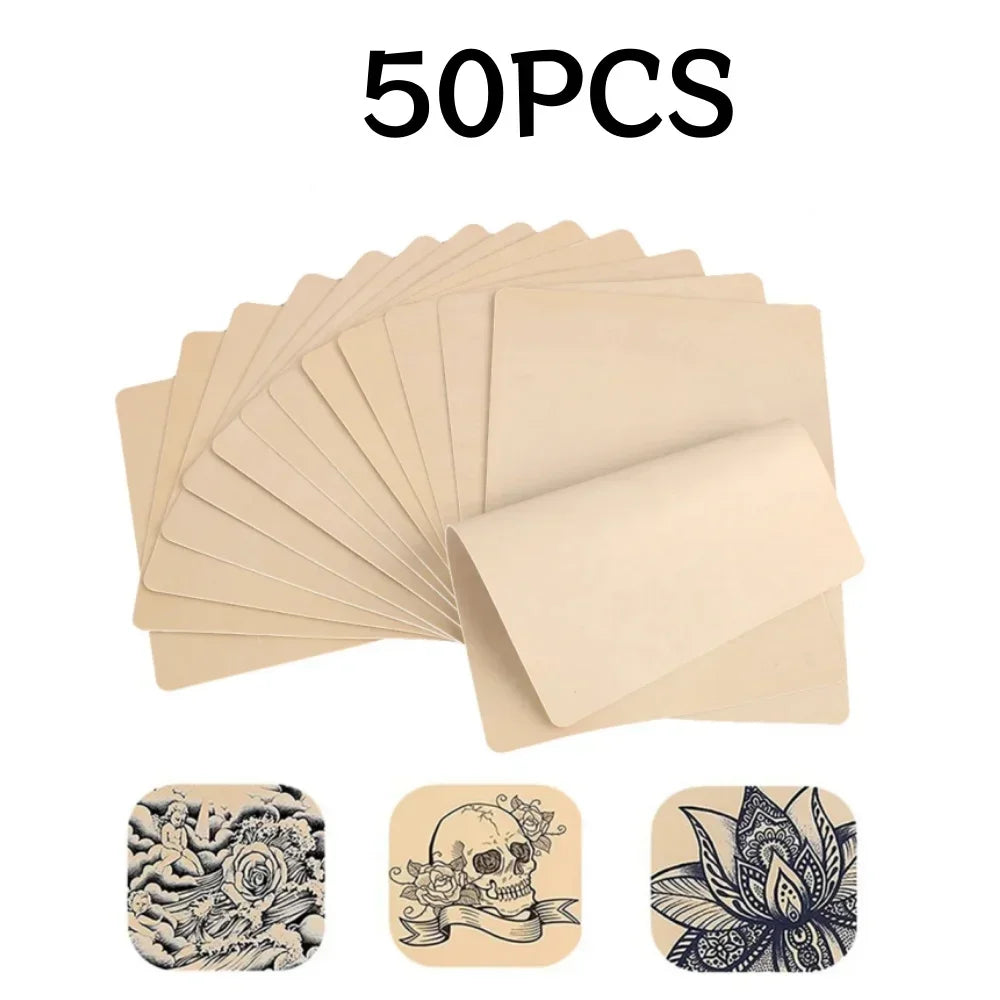 1-100PCS Tattoo Blank Practice Skin Eyebrow Paint Double Side Synthetic Leather Pink Tattoo Beginner Fake Skin Exercise Tool by Geo’s Online Store