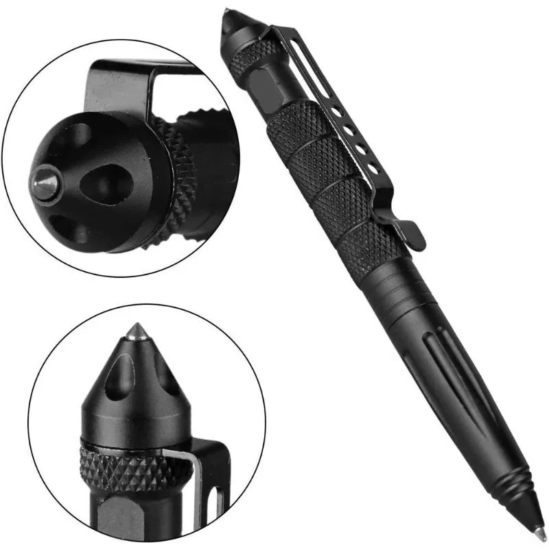 Military Tactical Pen Multifunction Aluminum AlloyOutdoor Camping Security Survival Tools Emergency Glass Breaker Pen by Geo’s Online Store