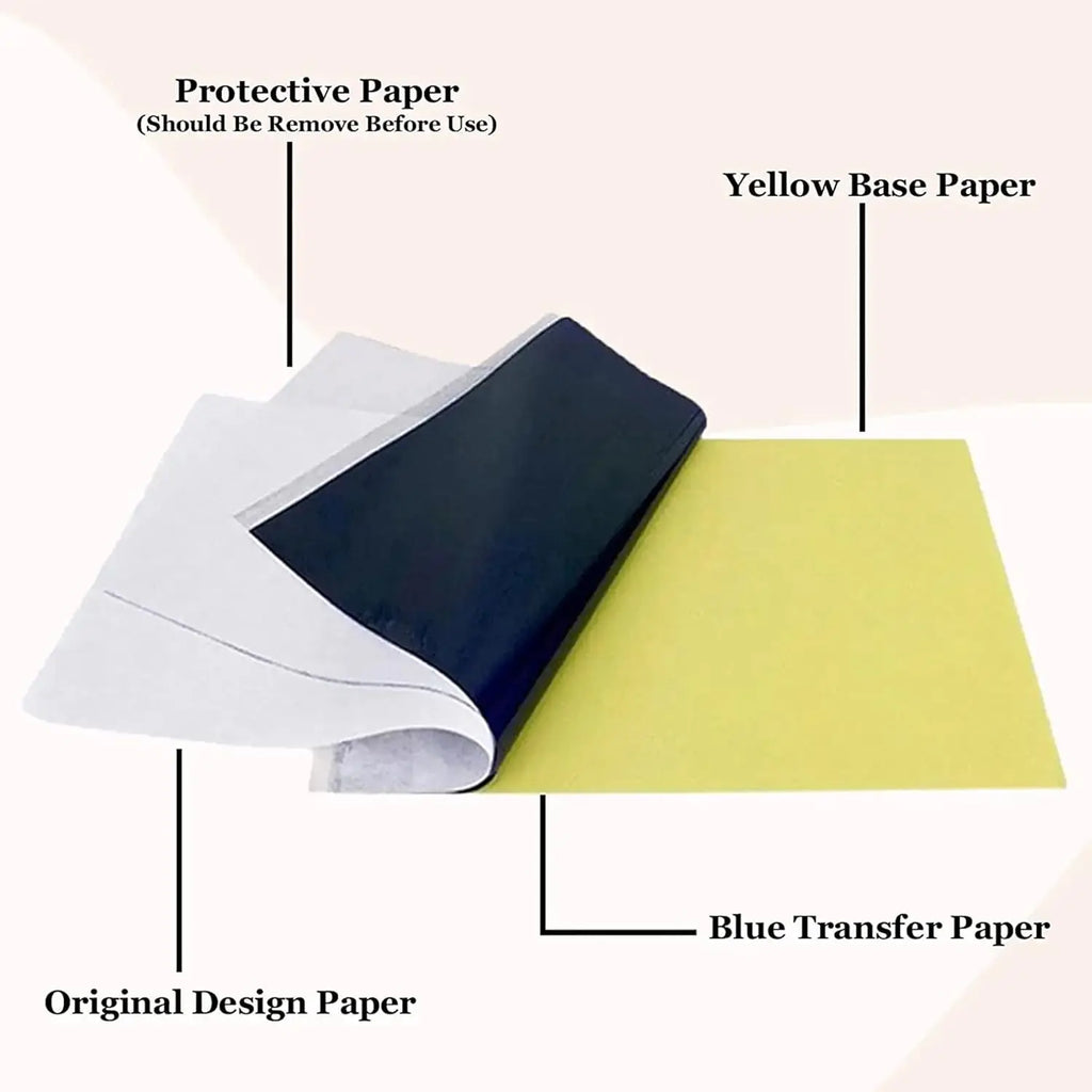 200/50/5PCS Tattoo Transfer Paper Carbon Thermal Stencil Copy Tracing Paper A4 Size Tattoo Transfer Machine Printer Paper by Geo’s Online Store