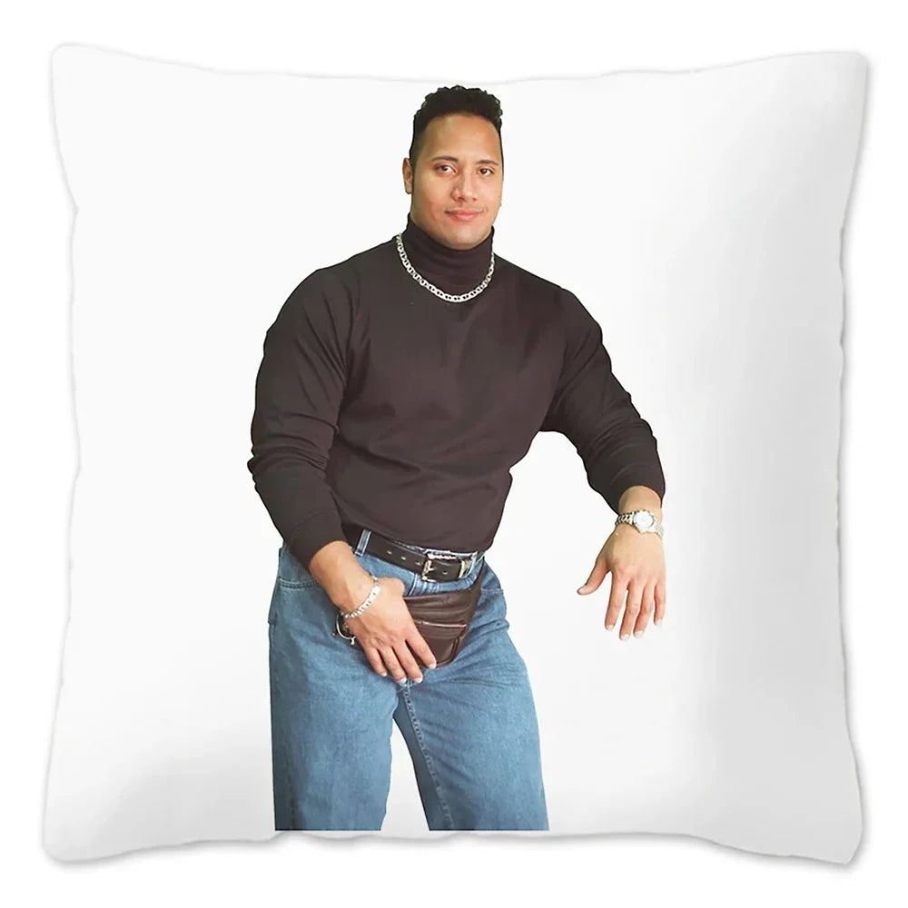 The Rock Face Dwayne Cushion Cover for Sofa Home Decorative American Actor Johnson Throw Pillow Cover Soft Velvet Pillowcase by Geo’s Online Store