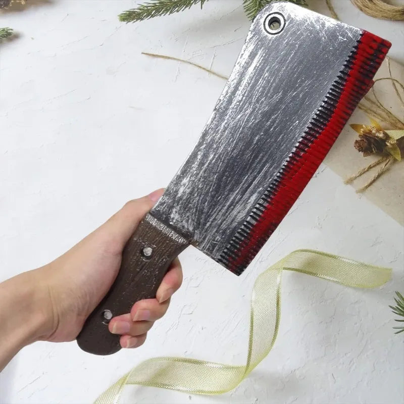 48.5cm/19.09in Plastics Fake Blood Knife Party Supplies Weapon Props Model Halloween Cosplay Funny Gift Collectible Outdoor Toys by Geo’s Online Store