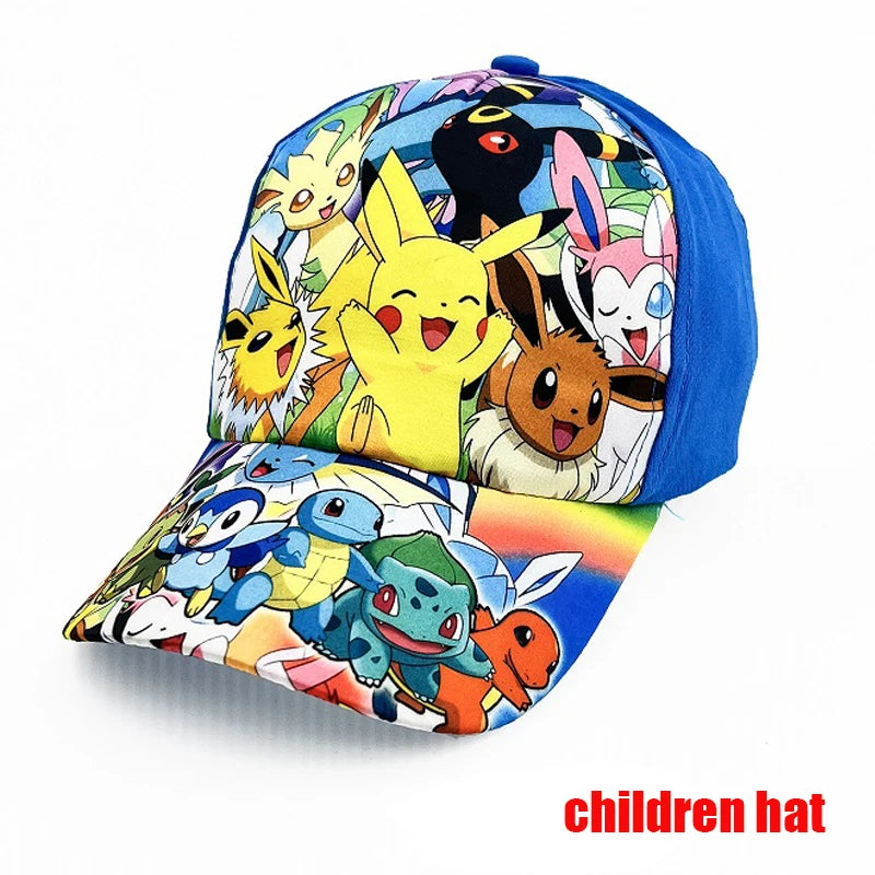 Anime Figure Pokemon Baseball Cap Pikachu Hat Adjustable Pokemon Cosplay Hip Hop Cartoon Adult Hats Boy Girl Kids Birthday Gifts by Geo’s Online Store