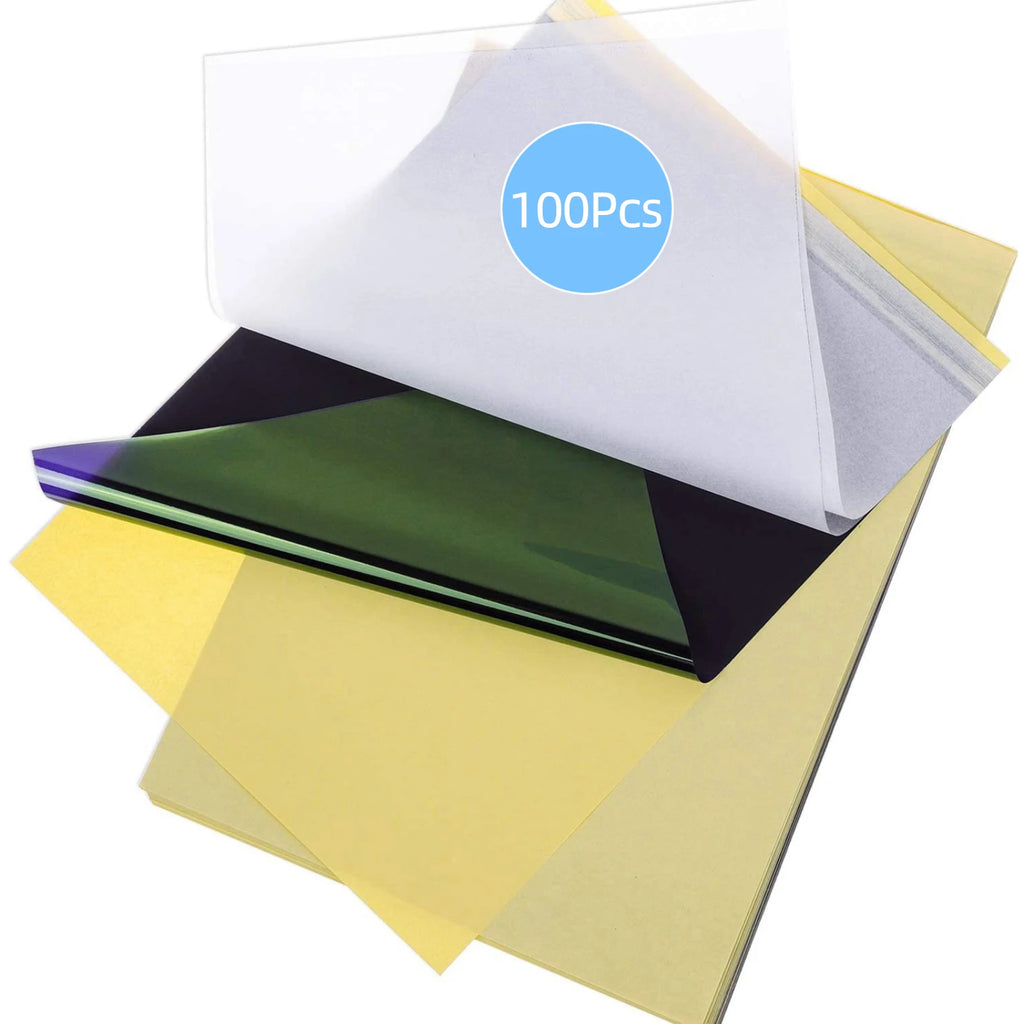 Tattoo Transfer Pape POSEIDON 10/30/50/100Pcs A4 Tattoo Transfer Pape For Permanent Makeup Tattoo Machine Tattoo Supplies Kit by Geo’s Online Store