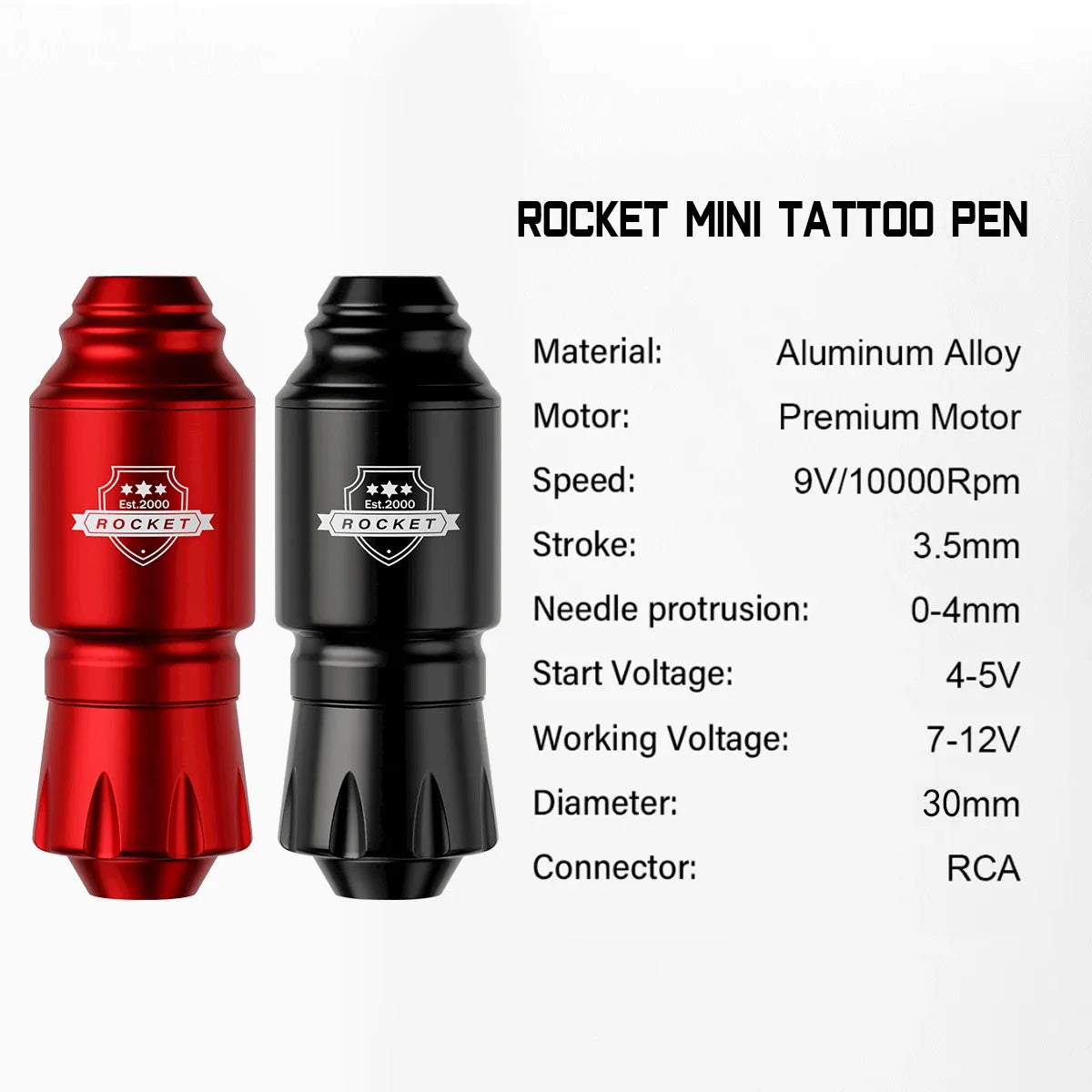 DM Wireless Tattoo Kit Complete Mini Rocket Machine Battery Case Needle Power Ink Rotary Tattoo Pen Permanent Makeup Tattoo Kit by Geo’s Online Store