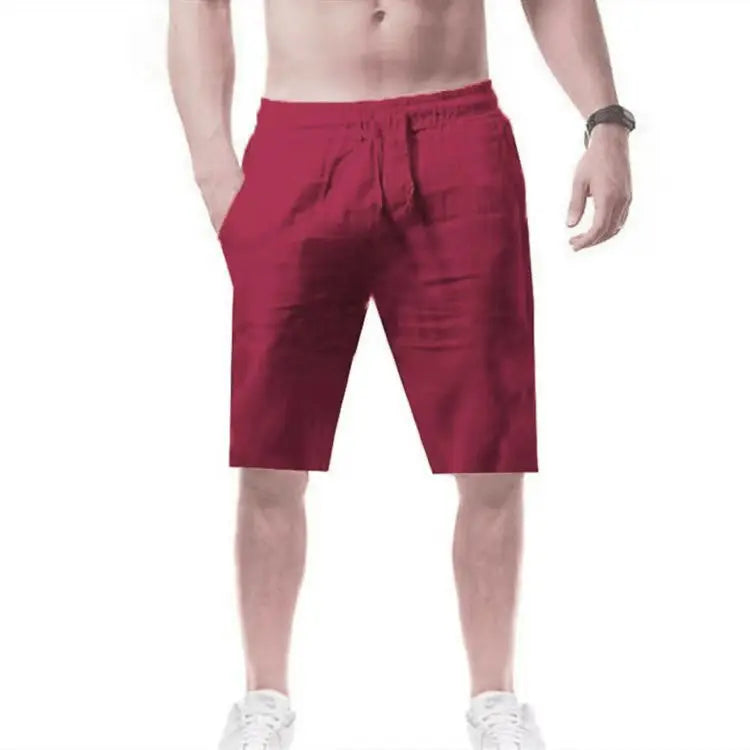 2025 Men's Cotton Shorts Pants Male Summer Breathable Solid Color Short Trousers Fitness Streetwear S-5XL 1PC by Geo’s Online Store