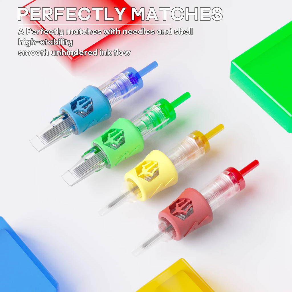 50Pcs/Box Tattoo Needles Kit POSEIDON PRO Max Professional Tattoo Cartridge Needles Disposable Tattoo Needles 30/3RLLT by Geo’s Online Store