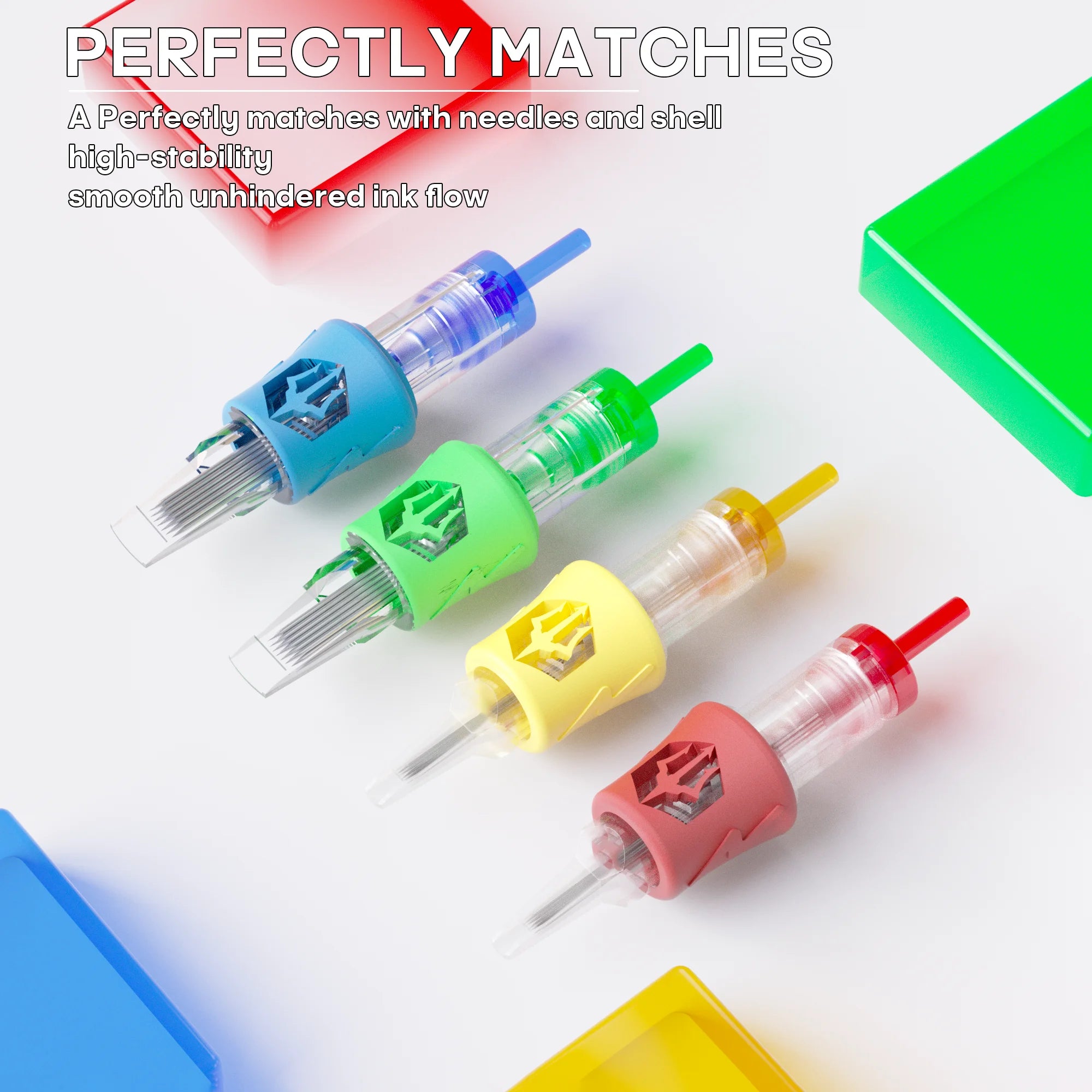 50Pcs/Box Tattoo Needles Kit POSEIDON PRO Max Professional Tattoo Cartridge Needles Disposable Tattoo Needles 30/3RLLT by Geo’s Online Store