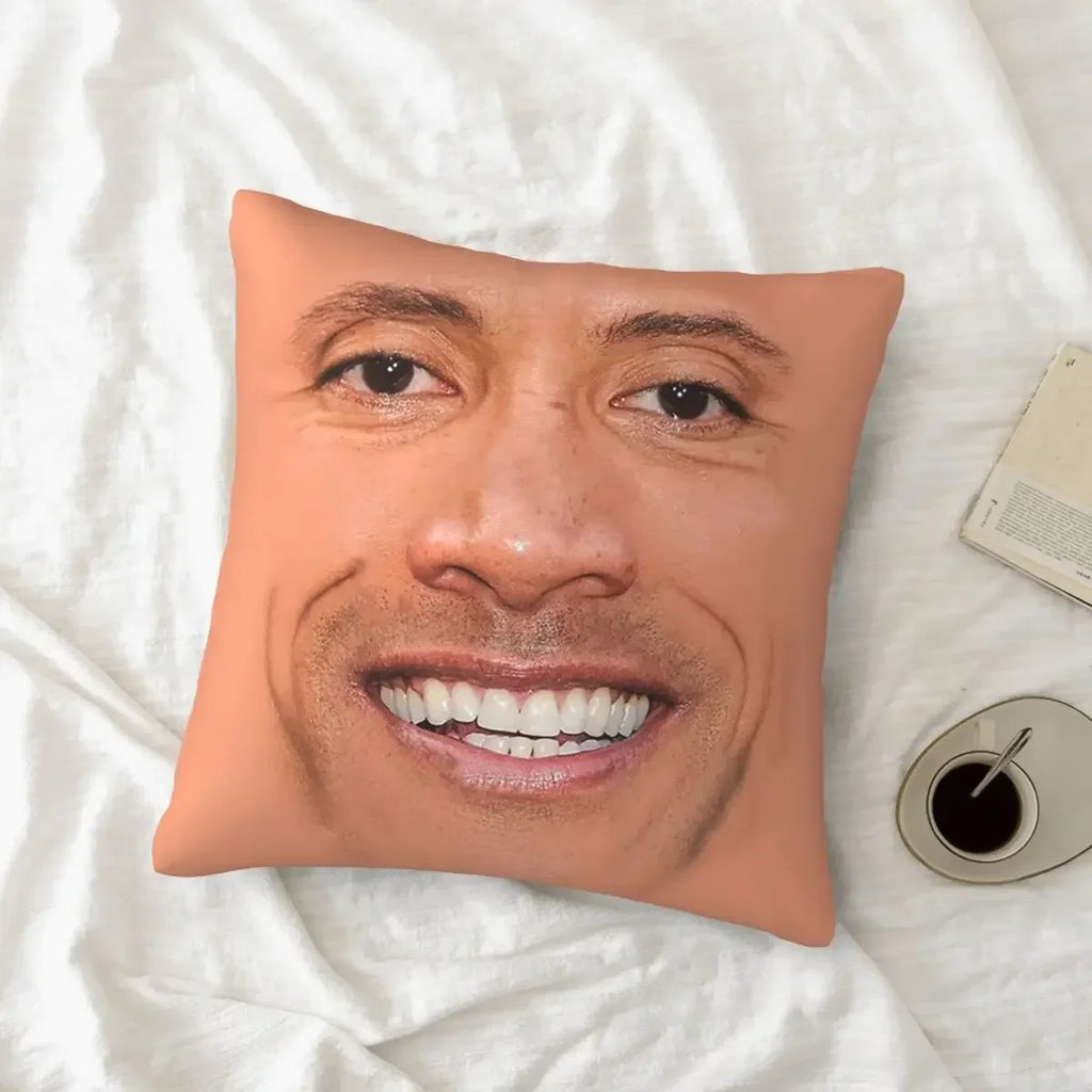 The Rock Face Dwayne Cushion Cover for Sofa Home Decorative American Actor Johnson Throw Pillow Cover Soft Velvet Pillowcase by Geo’s Online Store