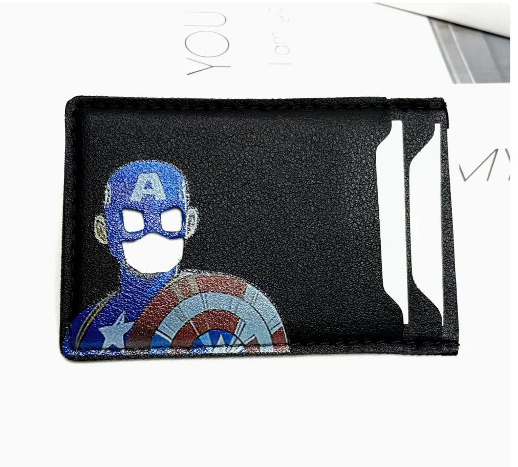 1 Leather Super Anime ID Card Holder Personalized Superhero Mask Card Case Gift by Geo’s Online Store