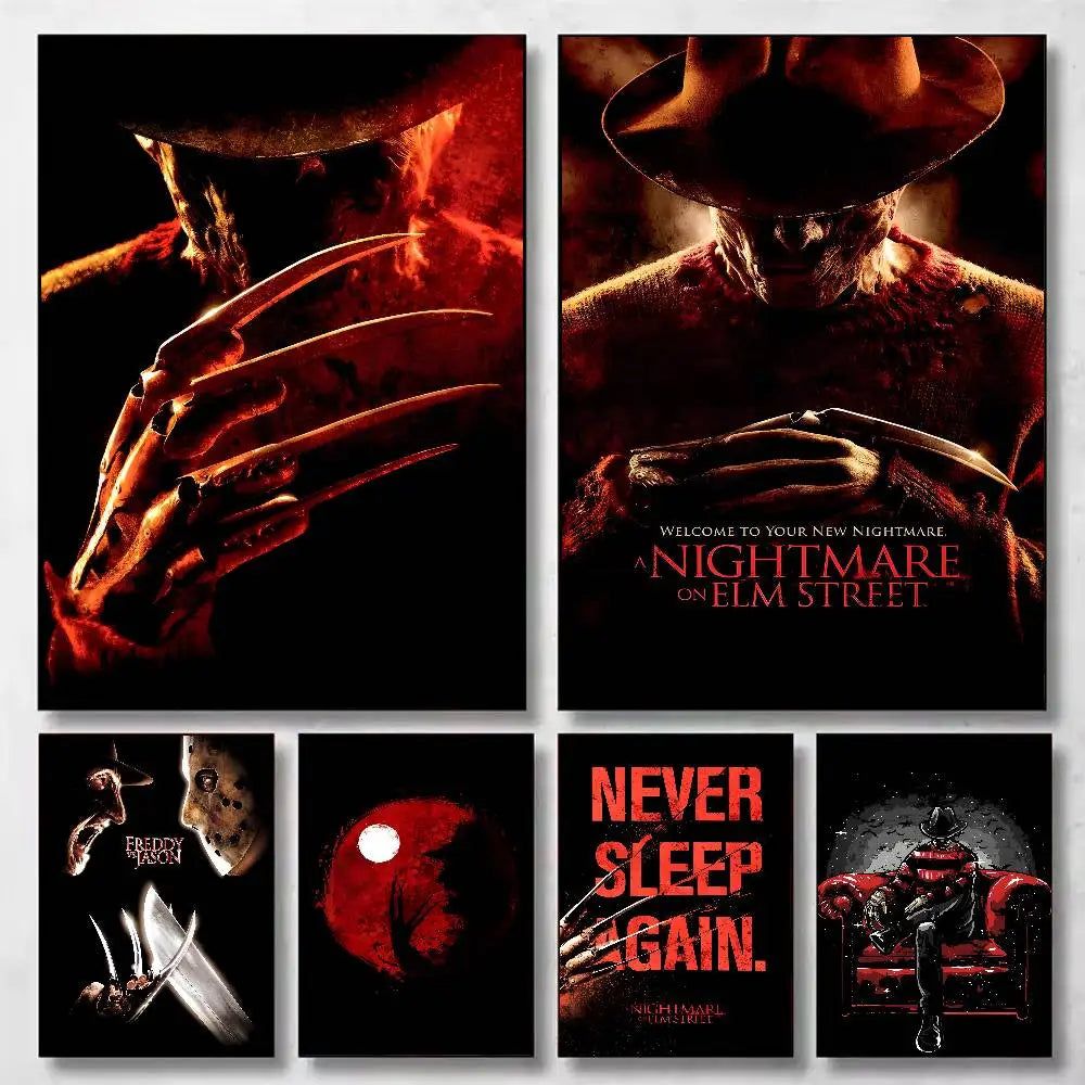 F-Freddy K-Krueger Poster Paper Print Home Living Room Bedroom Entrance Bar Cafe Art Painting Decoration by Geo’s Online Store
