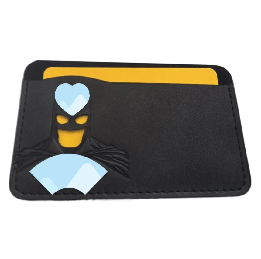 1 Leather Super Anime ID Card Holder Personalized Superhero Mask Card Case Gift by Geo’s Online Store