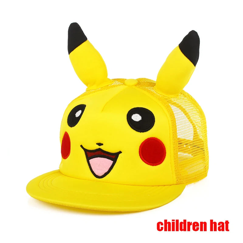 Anime Figure Pokemon Baseball Cap Pikachu Hat Adjustable Pokemon Cosplay Hip Hop Cartoon Adult Hats Boy Girl Kids Birthday Gifts by Geo’s Online Store