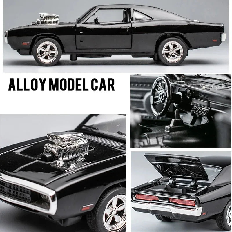 1:32 Simulation 1970 Dodge Charger Alloy Sports Car Model Pull Back Luxury Car Toy Gift Ornaments by Geo’s Online Store