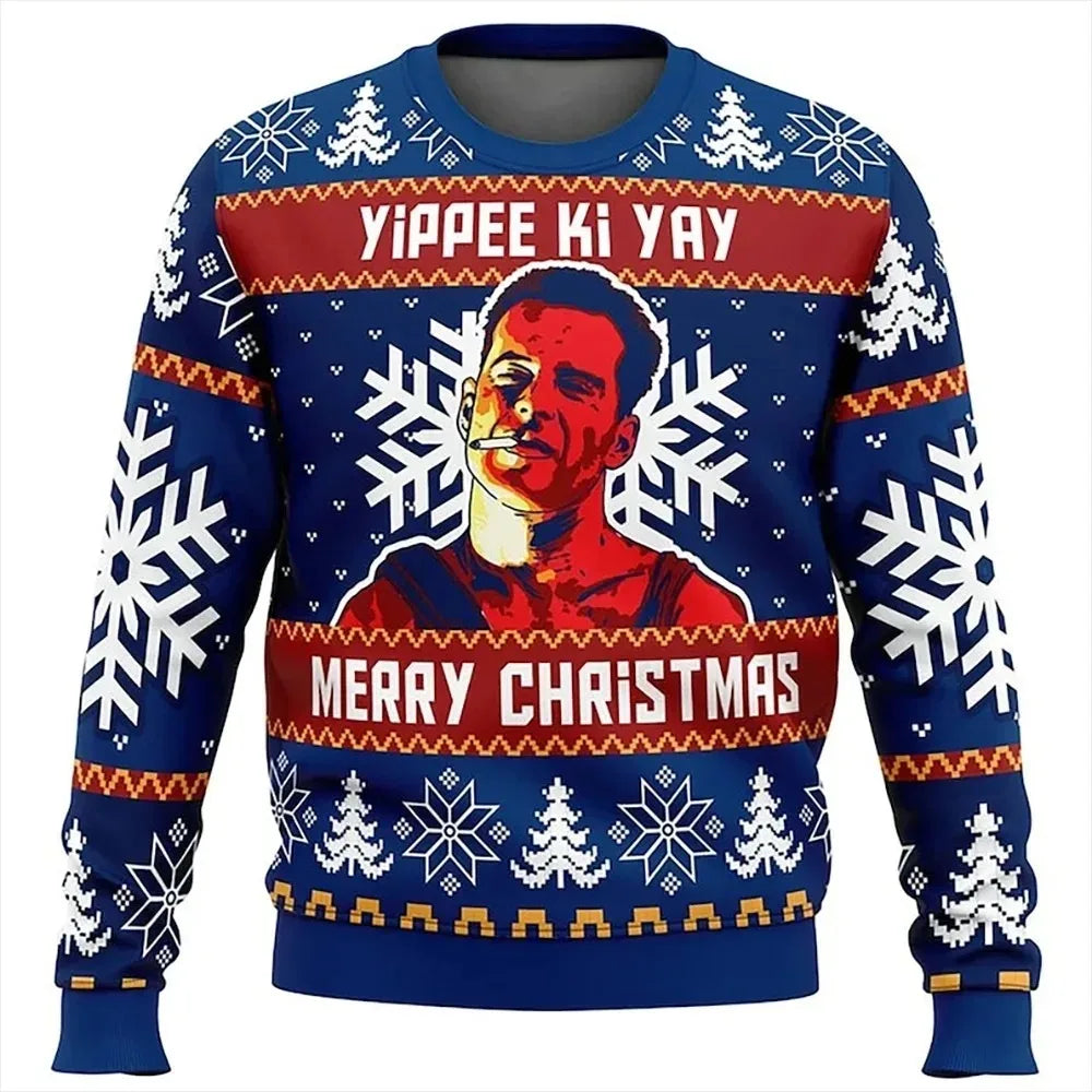 2025 New John McClane Die Hard Ugly Christmas Sweater XXS-6XL by Geo’s Online Store