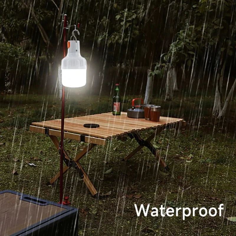 1PC Outdoor USB Rechargeable LED Lamp Bulbs 60W Emergency Light Hook Up Camping Fishing Portable Lantern Night Lights LT014 by Geo’s Online Store