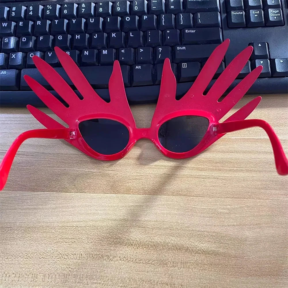 Movie Terrifier Clown Cosplay Glasses Red Hand Sunglasses Joker Eyewear Plastic Unisex Costume Halloween Accessories Props by Geo’s Online Store