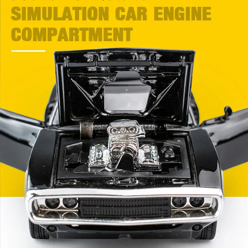 1:32 Simulation 1970 Dodge Charger Alloy Sports Car Model Pull Back Luxury Car Toy Gift Ornaments by Geo’s Online Store