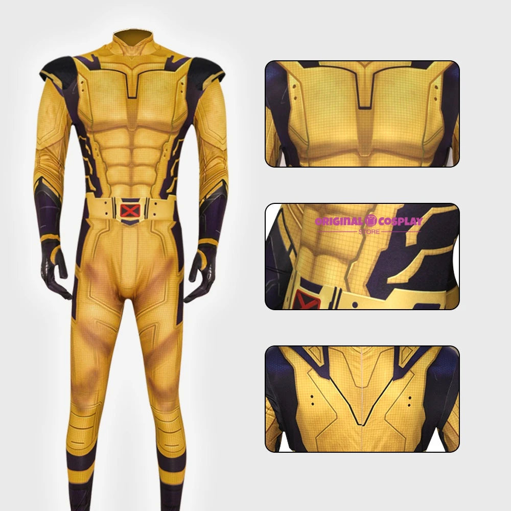 Wolverine Cosplay Costume Jumpsuit James Howlett Armor Set Adult Man Outfit 3D Printing Zentai Bodysuit Superhero Halloween by Geo’s Online Store
