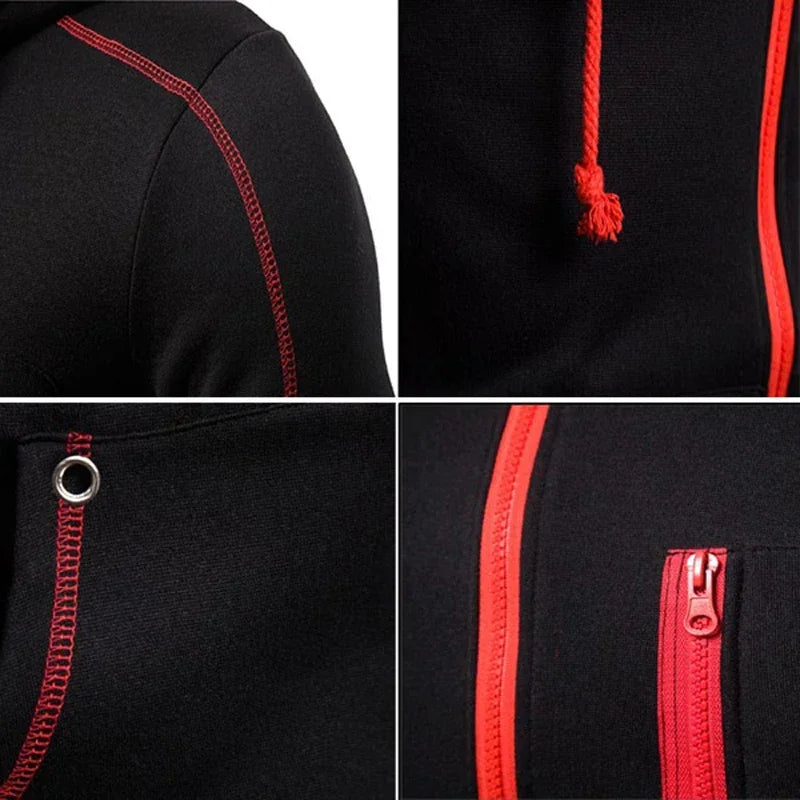 Autumn Winter Popular Mens Tracksuit Zipper Hooded Jacket+Running Pants 2 Piece Set Fast and Furious Print Casual Coat Clothing by Geo’s Online Store